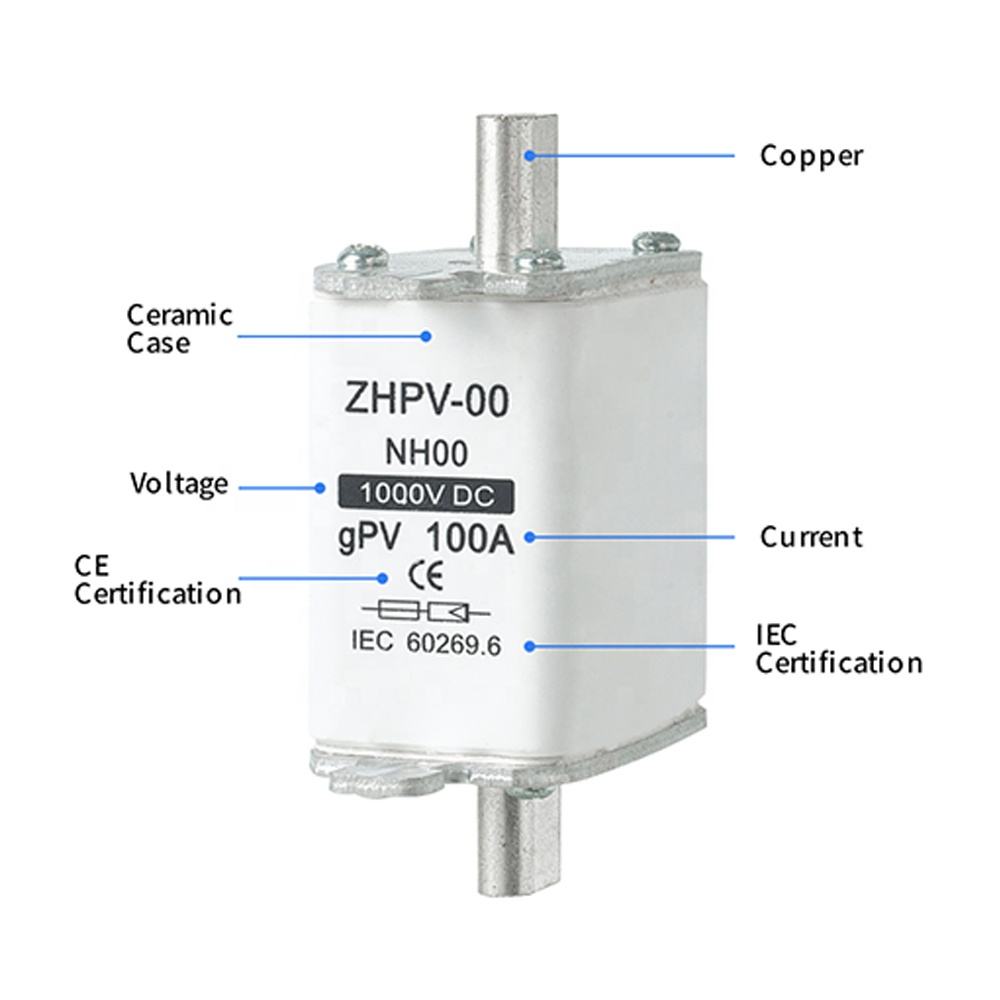 NH00-1000V IEC-pienjännitteinen aurinkosähköveitsisulake muovinen 80A 6ka katkaisukyky